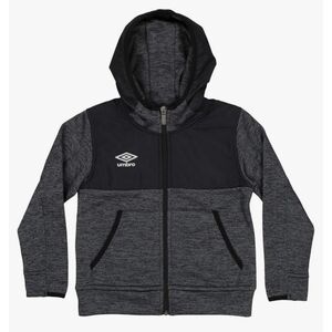 Umbro Youth Full Zip Performance Black and Gray Hooded Jacket